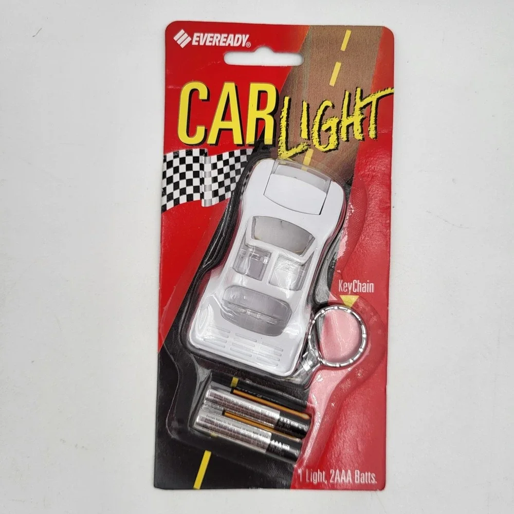 Vintage 1996 Eveready Car Light Flashlight Key Chain- New Sealed!